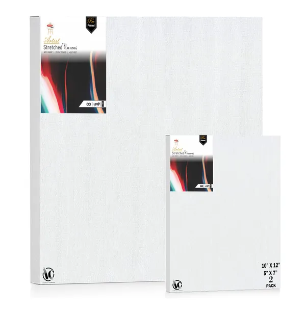 Variety_Canvas®___5"x_7"_(12.5x17.5_cm),_10"X12"_(25x30_cm)_Pack_of_2__Artist_Series_10_Oz_100%_Cotton_Pre-Stretched_Canvas_with_Wooden_Frame_20x25_MM_|_Primed_Canvas_Stretched_for_Oil_&_Acrylic_Painting.