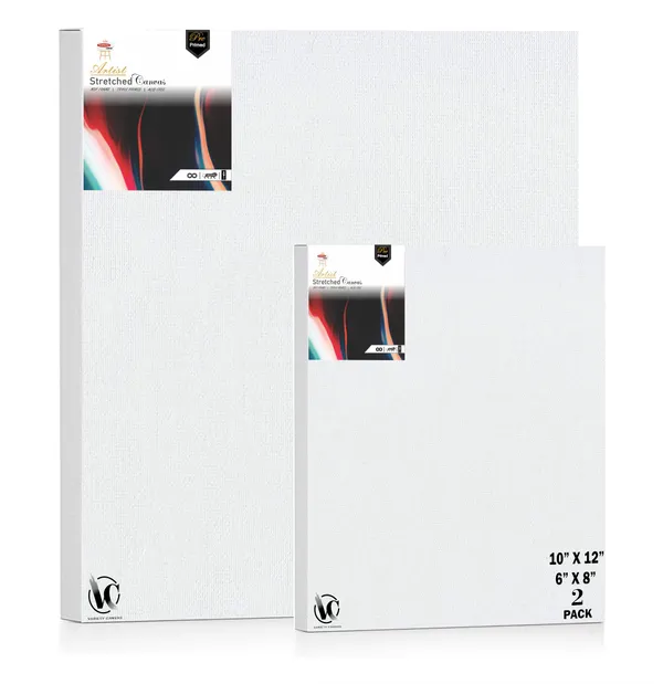 Variety_Canvas®___6"x_8"_(15x20_cm),_10"X12"_(25X30_cm)_Pack_of_2__Artist_Series_10_Oz_100%_Cotton_Pre-Stretched_Canvas_with_Wooden_Frame__20X25_MM_|_Primed_Canvas_Stretched_for_Oil_&_Acrylic_Painting.