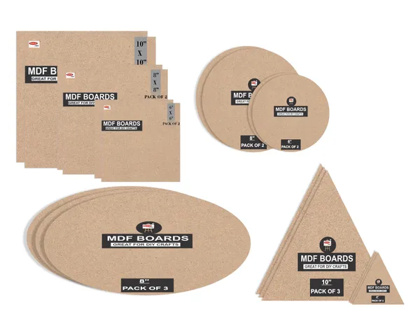 Variety_Mdf_Boards_Combo_Set_[(_10X10,8X8,6X6_[6]_),(_8",6"[4]_),(_8"[3]_),(_10",4"_[6]_)]_Inch_For_Art_And_Craft_Wood_Mdf_And_3.5_mm_Thickness_Pack_Of_19