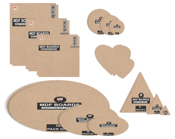 Variety_Mdf_Boards_Combo_Set_[(_9X12_,8X10_,_8X8_[6]_),(_5"4"3"[6]_),(_10"6"4"[6]_),(_6",4"_[4]_),(8",4"2"_[6]_)]_Inch_For_Art_And_Craft_Wood_Mdf__And_3.5_mm_Thickness_Pack_Of__28