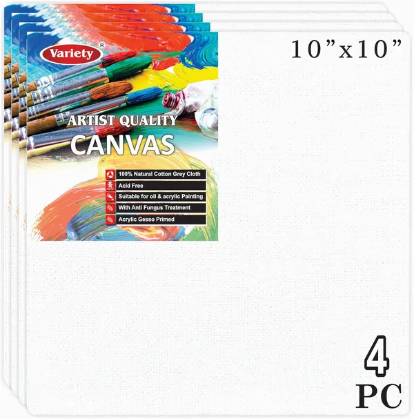 10_X_10_Inch_Cotton_Canvas_Board_for_Acrylic_Painting,_25x25_cm,_Medium_Grain_Triple_Primed_White_Color_Pack_of_4