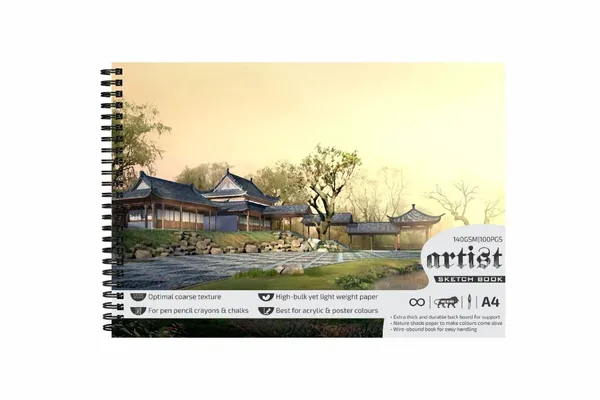 A4_Sketchbook_Top_Spiral_Bound_Sketchpad_For_Artists_Sketching_And_Drawing_Acid_Free_Paper_For_Doodling_Artist_Ofort_Sketch_Book