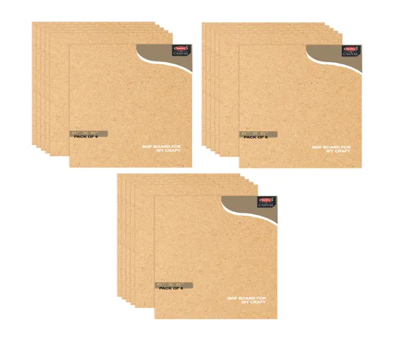 VARIETY_CANVAS_MDF_BOARDS_6X6_INCH_FOR_CRAFT_WORK_And_3.5_mm_Thickness_PACK_OF_18