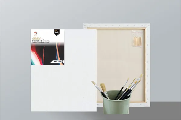 12X16"_Pre_Stretched_canvas__White_Oval_Primed_Stretched_Canvas_Pack_of_2