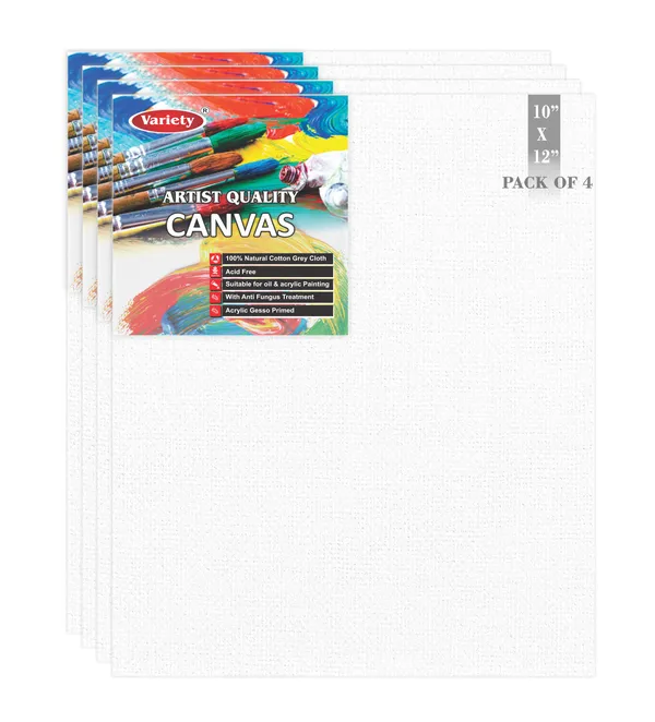 10_X_12_Inch_Cotton_Canvas_Board_for_Acrylic_Painting,_25x30_cm,_Medium_Grain_Triple_Primed_White_Color_Pack_of_4