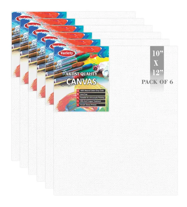 10_X_12_Inch_Cotton_Canvas_Board_for_Acrylic_Painting,_25x30_cm,_Medium_Grain_Triple_Primed_White_Color_Pack_of_6
