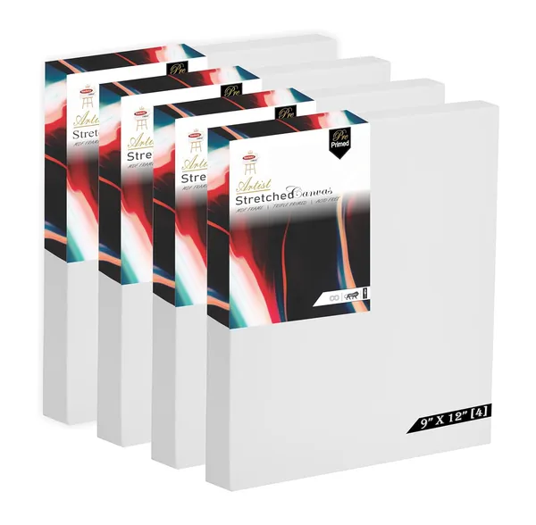 White_Stretched_Canvas_Pack_Of_4