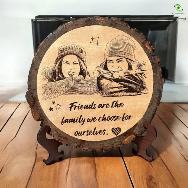 Customizable_Engraved_On_Wood_Photo_Frame_–_Round_Shape