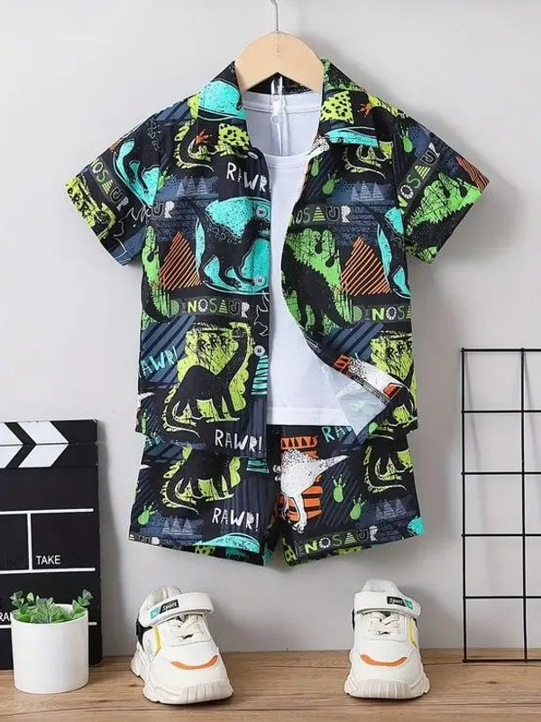BLACK_DINOSOR_PRINTED_SHIRT_&_SHORT