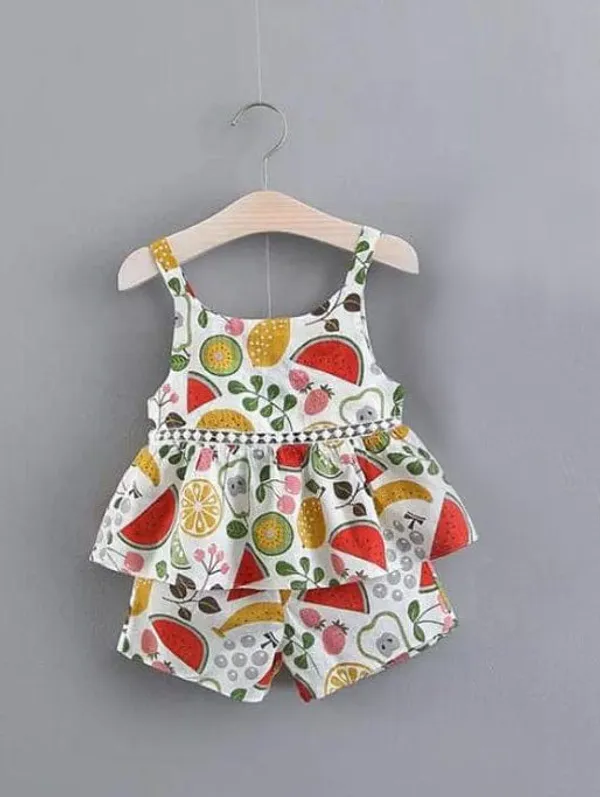 Cotton_Multicolour_Printed_Fruit_Top__Short_For_Girl