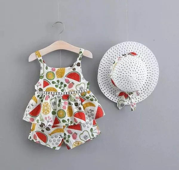 Cotton_Multicolour_Printed_Fruit_Top__Short_For_Girl