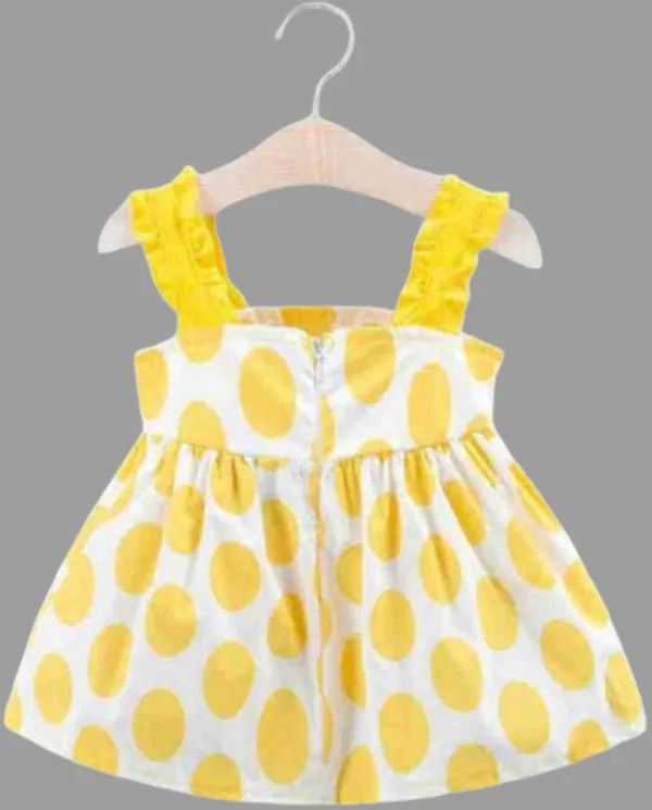Yellow_Circle_Printed_Frock_For_Girl
