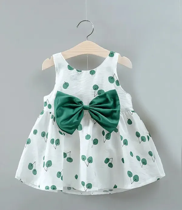 Green_Printed_Cherry_Frock_For_Girl
