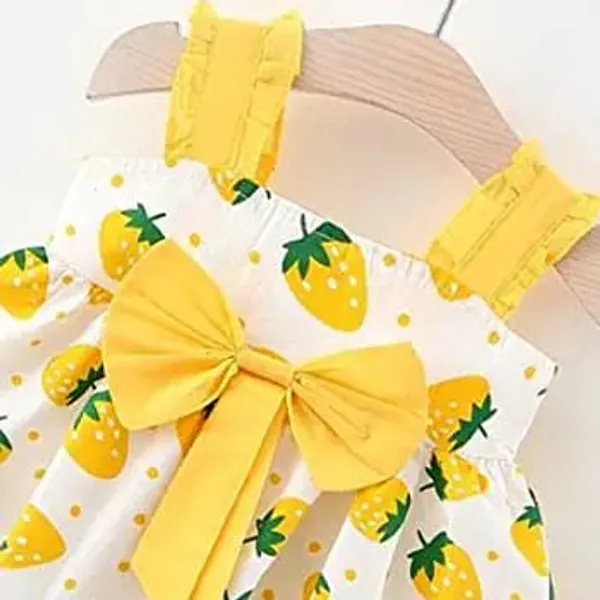 Yellow_Printed_Strawberry_Frock_For_Girl