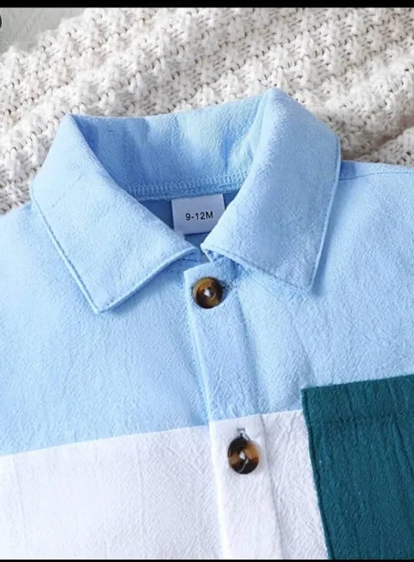 Sky_Blue_Three_Tone_Stylish_Shirt__Short_For_Kids