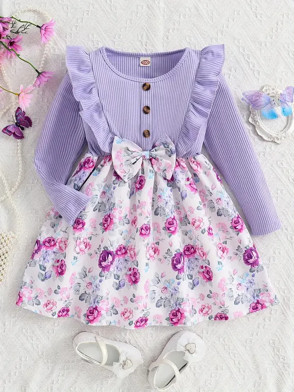 Purple_Beutiful_Disney_Knee_Style_Frock_For_Girl