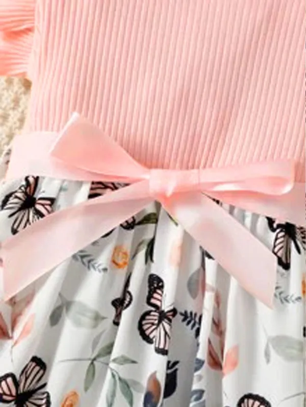 Light_Pink_Butterfly_Printed_Princess_Dress_For_Girls