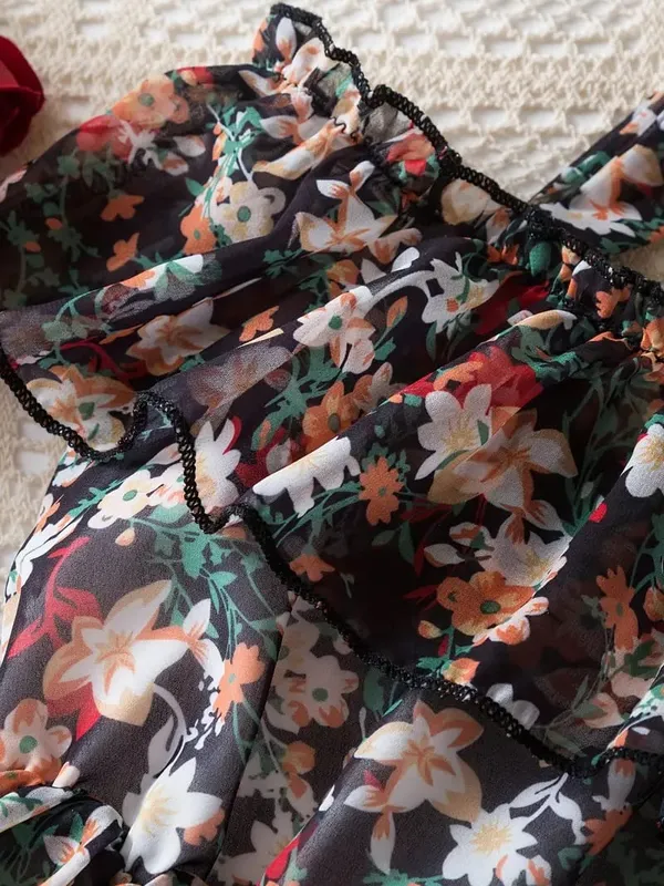 Black_Printed_Floral_Princess_Dress_For_Girls