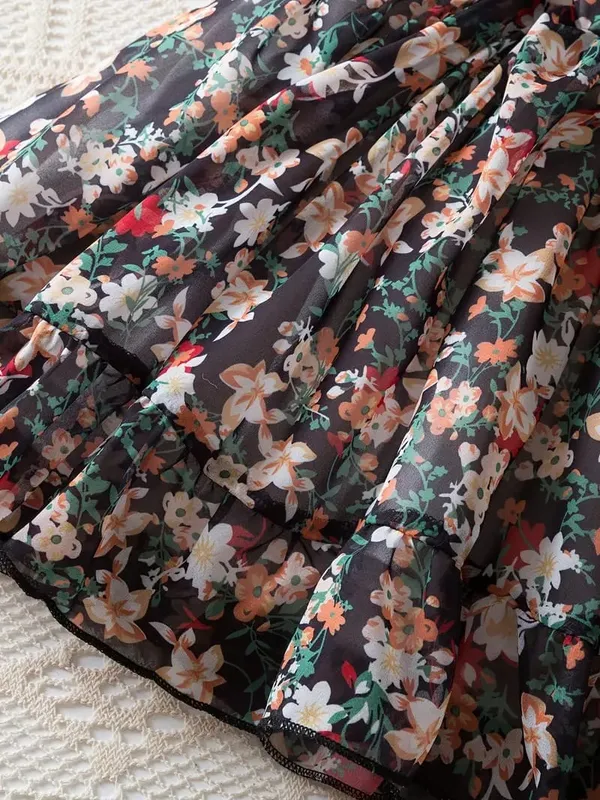 Black_Printed_Floral_Princess_Dress_For_Girls