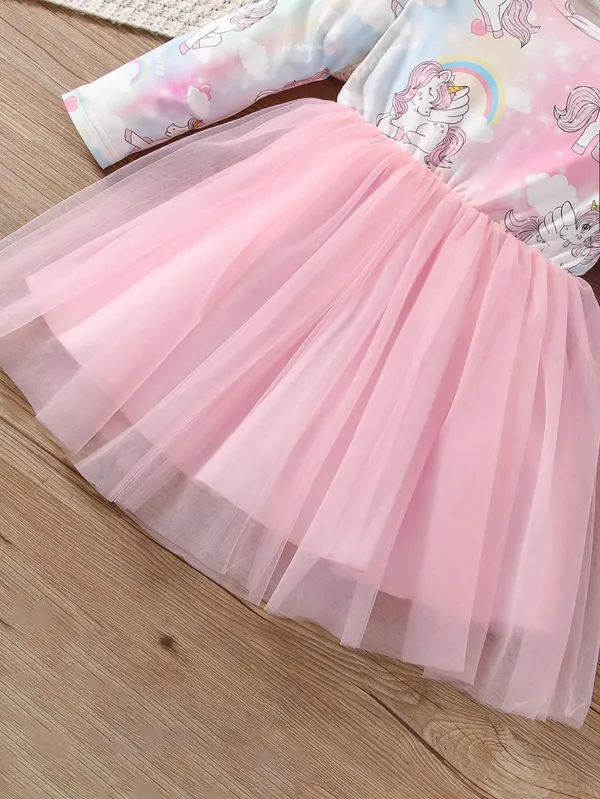 Pink_Printed_Disney_Wonderfull_Dress_For_Girls