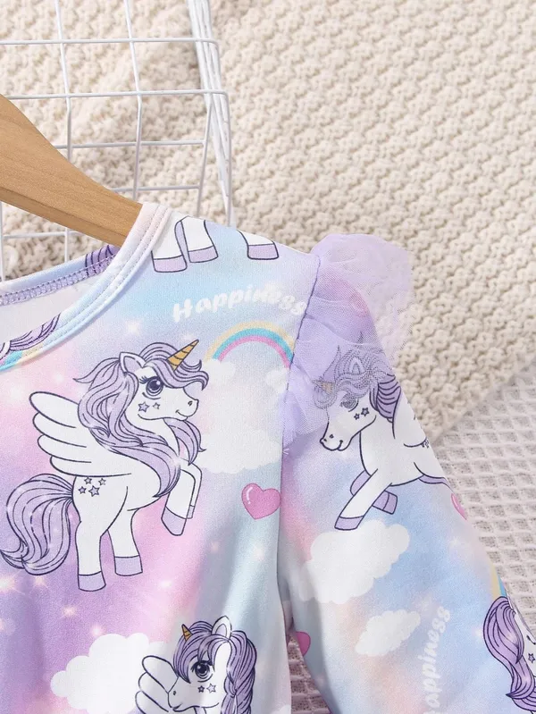 Multicolor_Disney_Cute_Girl_Princess_Style_Dress_For_Girls