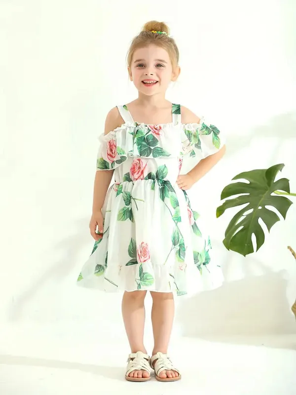 Flower_Printed_Cute_Disney_Dress_For_Girls
