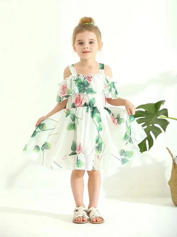 Flower_Printed_Cute_Disney_Dress_For_Girls