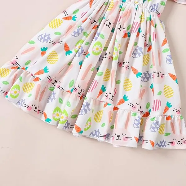 Multicolor_Adorable_Easter_Bunny_Dress__Playful__Comfy_Outfit_For_Girls