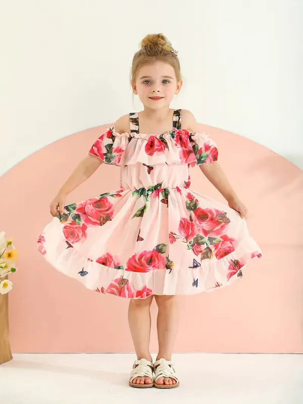 Pink_Blossom_Beauty_Floral_Dress__Adorable_Summer_Outfit_For_Girls