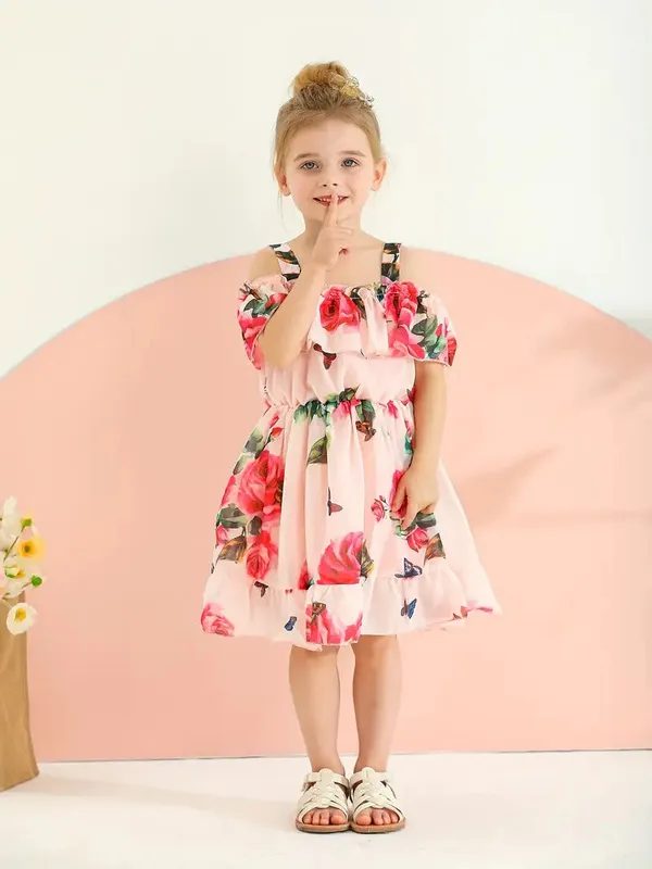 Pink_Blossom_Beauty_Floral_Dress__Adorable_Summer_Outfit_For_Girls