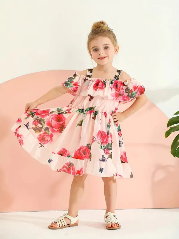 Pink_Blossom_Beauty_Floral_Dress__Adorable_Summer_Outfit_For_Girls