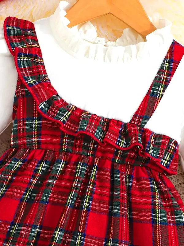 Georgette_White_And_Red_Adorable__Dress_Set__
