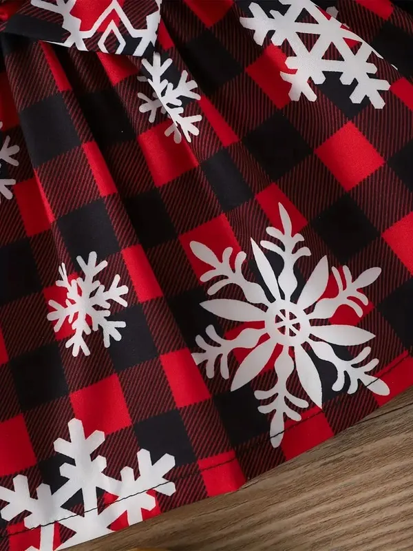 Red_And_Black_Festive_Buffalo_Plaid_Snowflake_Dress__Charm_For_Little_Girls