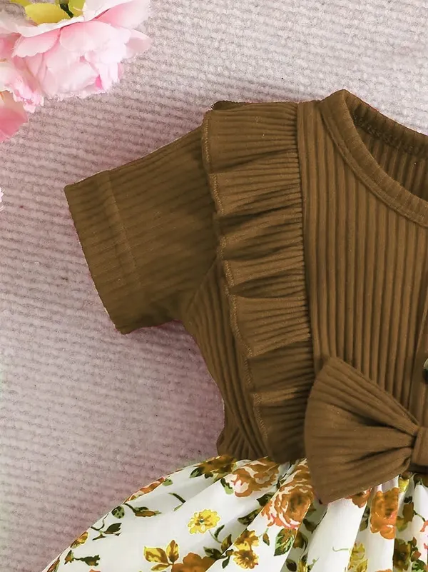 Brown__Floral_Elegant_Baby_Dress_For_Girls