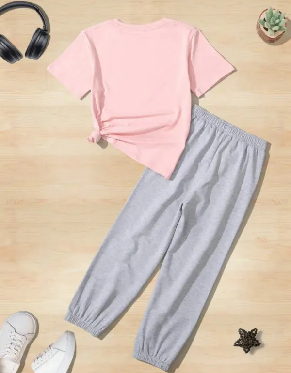 CUTE_PRINTED_GRAY_STYLE_T-SHIRT_&_BOTTOME_SET