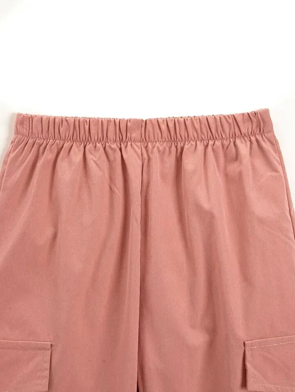 LIGHT_ORANGE_CUTE_GIRL_STYLE_JOGGER_&_T-SHIRT