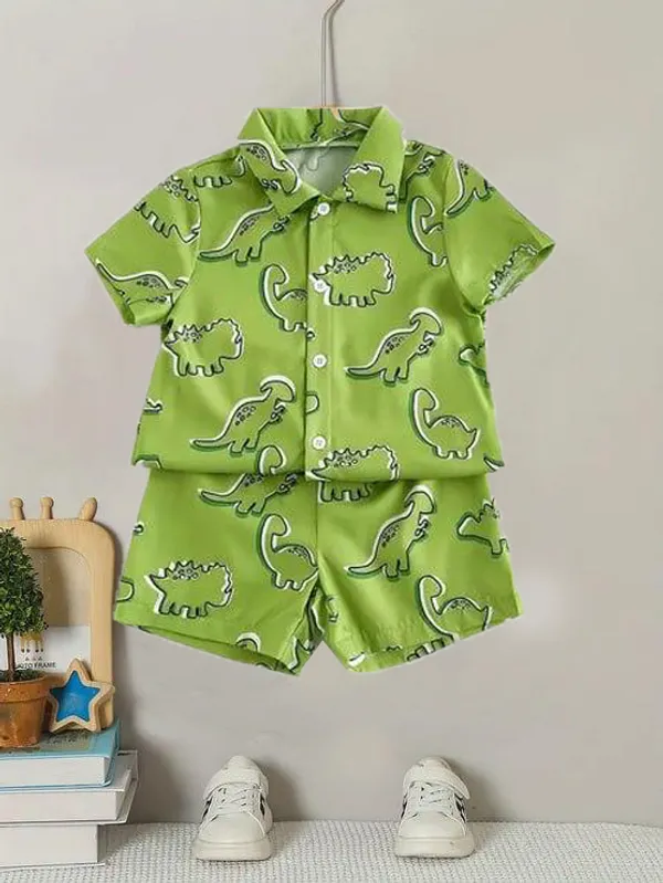 PERROT_DINOSOR_PRINTED_SHIRT_&_SHORT