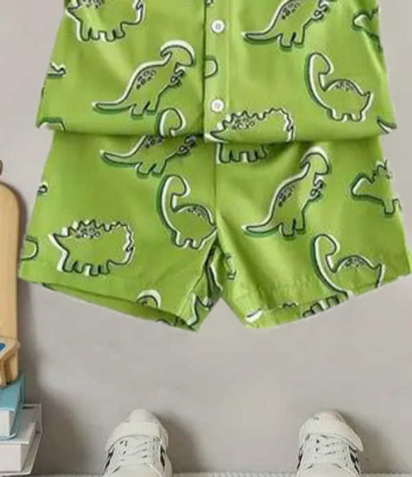 PERROT_DINOSOR_PRINTED_SHIRT_&_SHORT