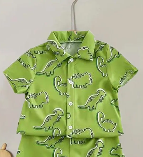 PERROT_DINOSOR_PRINTED_SHIRT_&_SHORT