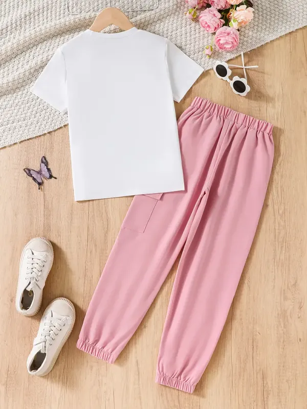 PINK_PRINCESS_ELEGANT_STYLE_JOGGER_AND_T-SHIRT
