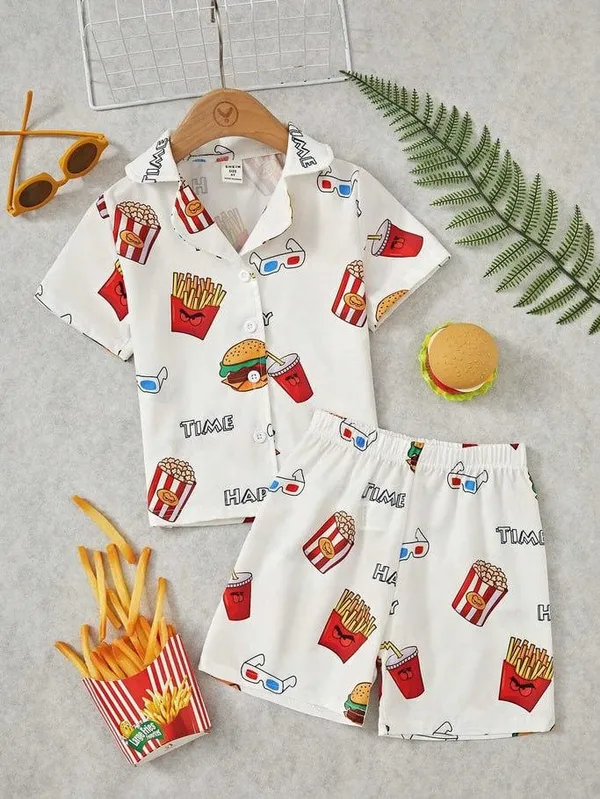 WHITE_BURGER_PRINTED_STYLE_SHIRT_&_SHORT