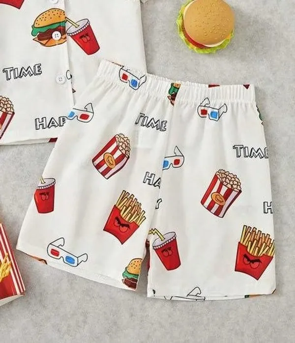 WHITE_BURGER_PRINTED_STYLE_SHIRT_&_SHORT