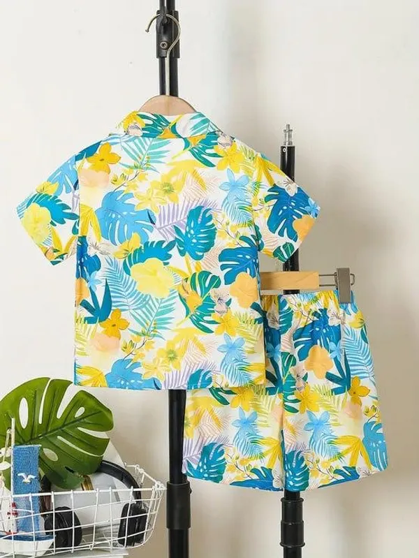 YELLOW_LEAF_PRINTED_STYLE_SHIRT_&_SHORT