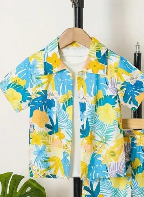 YELLOW_LEAF_PRINTED_STYLE_SHIRT_&_SHORT