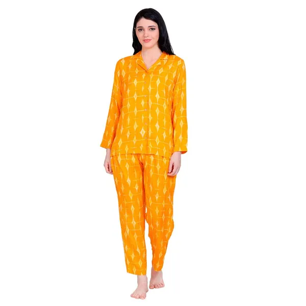 Yellow_Viscose_Premium_&_Elegant_Shirt_&_Pyjama_For_Women