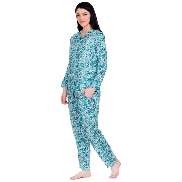 Bottle_Green_Blended_Premium_&_Elegant_Shirt_&_Pyjama_For_Women
