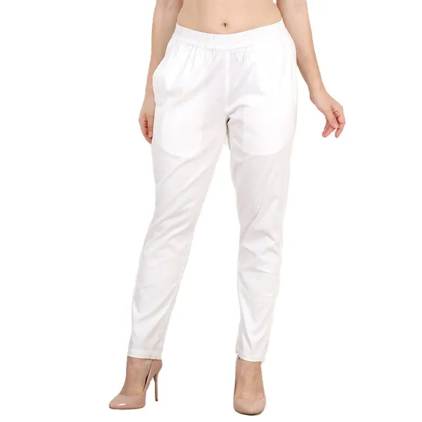 White_Cotton_Premium_&_Elegant_Pant_For_Women