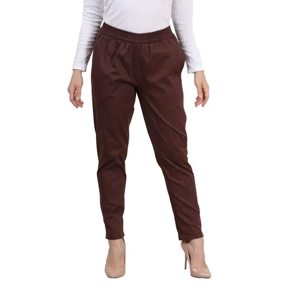 Brown_Cotton_Premium_&_Elegant_Pant_For_Women