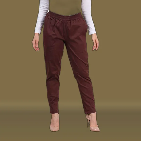 Brown_Cotton_Premium_&_Elegant_Pant_For_Women