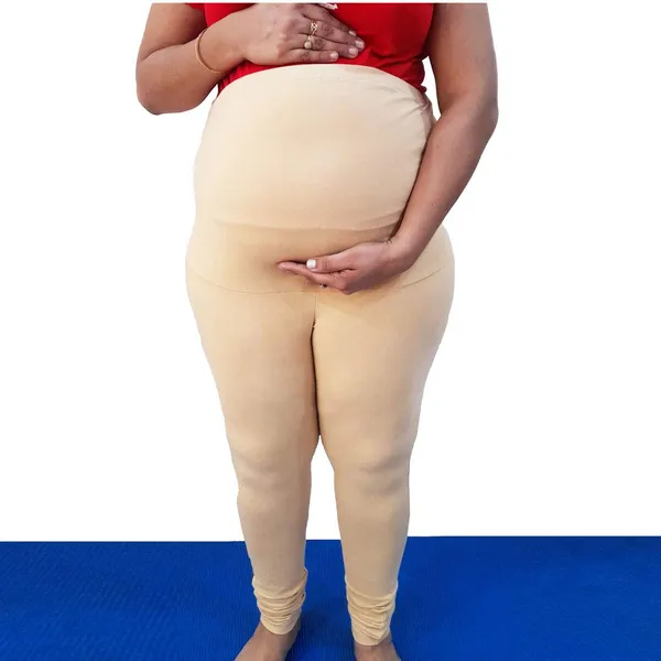 Beige_Polycotton_Premium_&_Elegant_Maternity_Jegging_For_Women